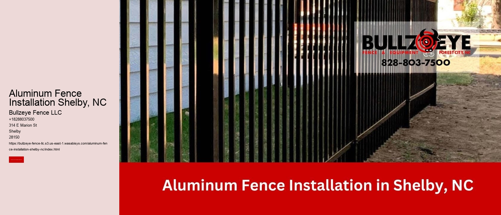 Aluminum Fence Installation Shelby, NC