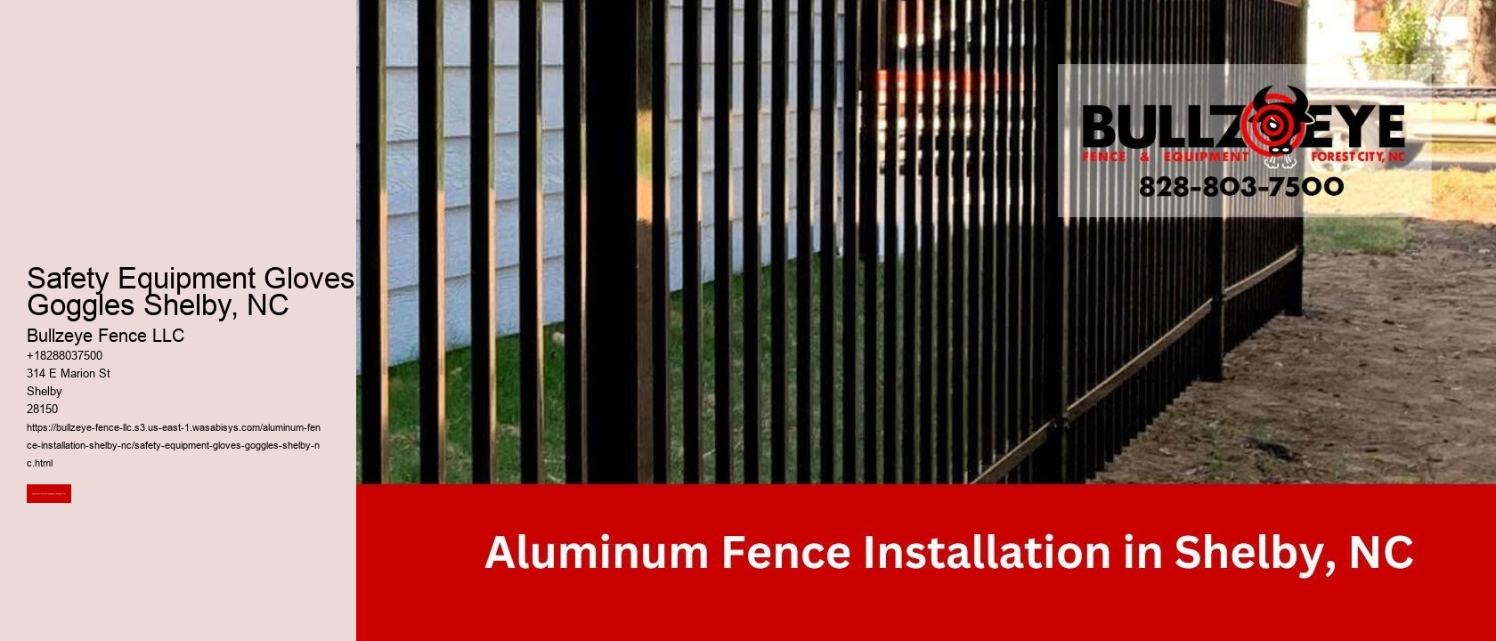 Safety Equipment Gloves Goggles Shelby, NC